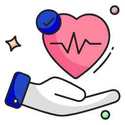 hand holding a floating heart